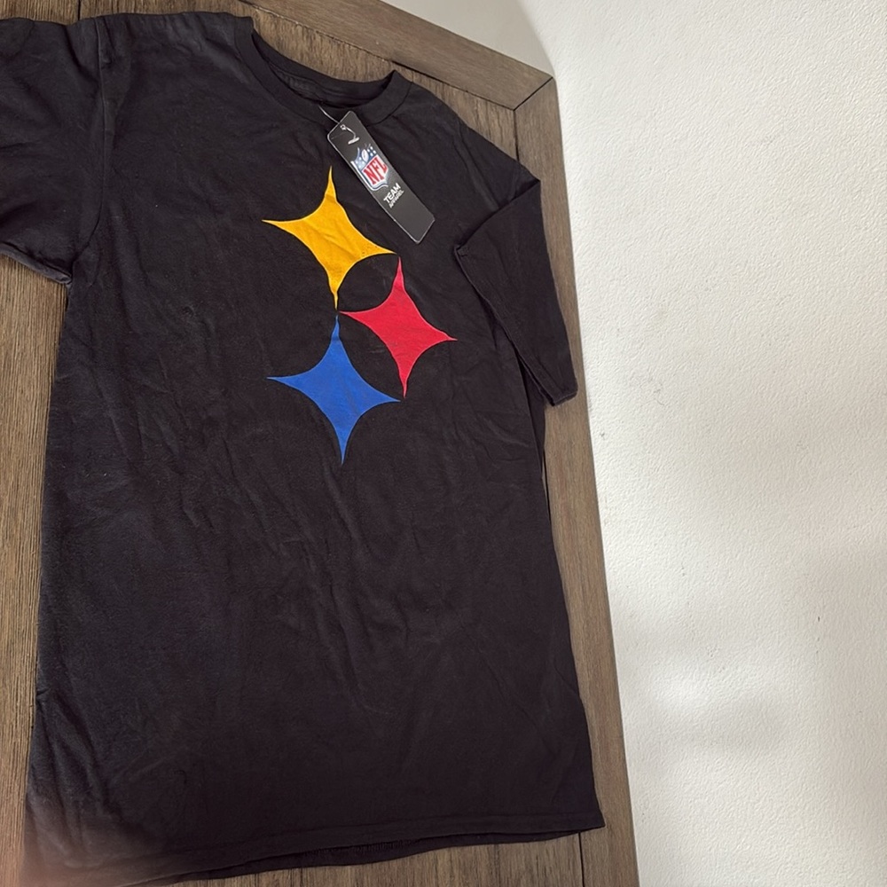 NWT [NFL] Pittsburgh Steelers NFL Short-Sleeved Black T-Shirt Youth L (14/16) - Picture 6 of 9